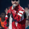 J Balvin MTV Video Music Awards 2025 Red and Black Leather Jacket