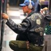 Jacob Elordi Daytona to L.A USA Tour Black Leather Biker Jacket