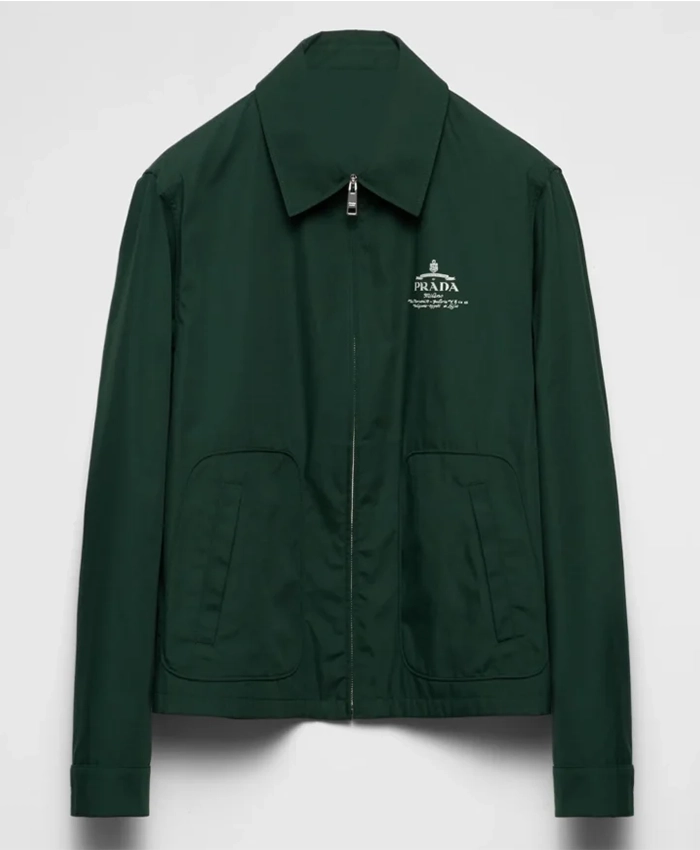 Jayden Daniels Green Cotton Zip-up Jacket For Sale