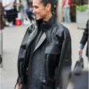 Jennifer Connelly Paris Fashion Week 2025 Black Leather Jacket
