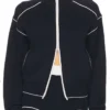 Joanne Nobody Wants This S02 Black White Trim Zip Jacket For Sale