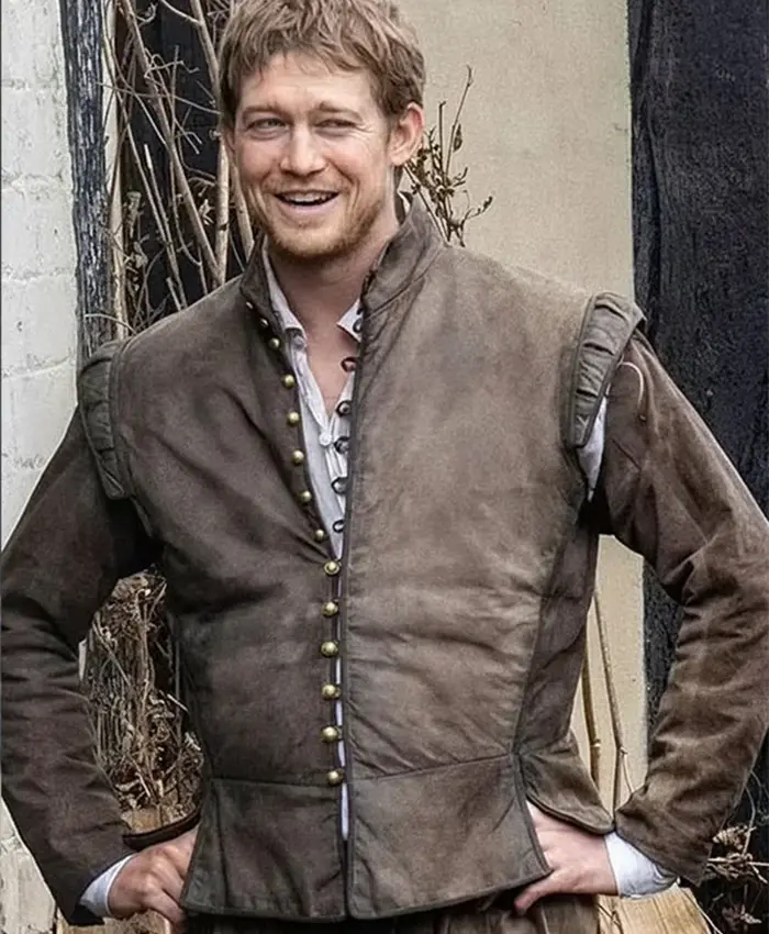 Joe Alwyn Hamnet Brown Suede Vest