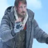 Joel Kinnaman Ice Fall Grey Puffer Coat For Sale