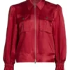 Joy Behar The View 2025 Red Satin Jacket