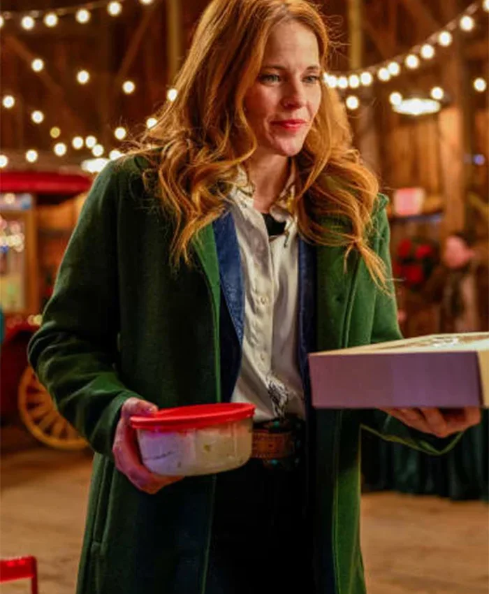 Katie Leclerc A Cherry Pie Christmas Green Coat