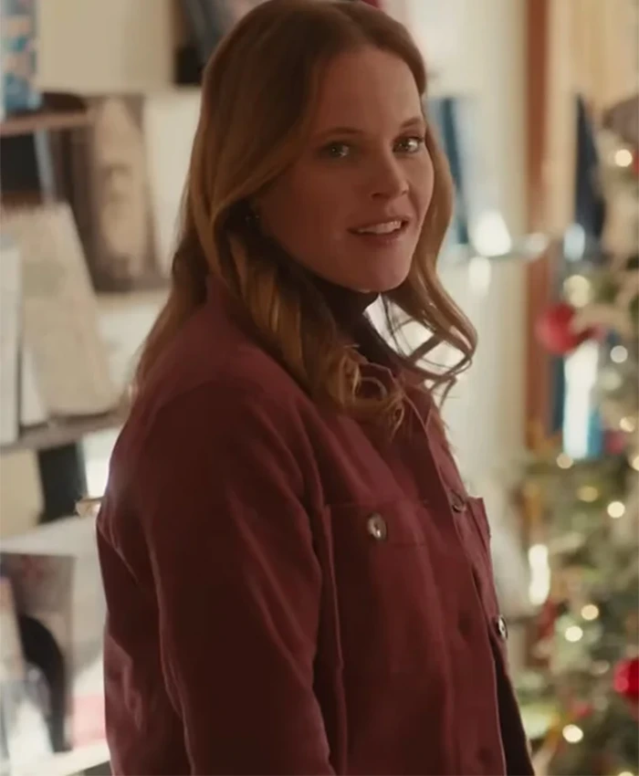 Katie Leclerc A Cherry Pie Christmas Red Corduroy Jacket For Sale
