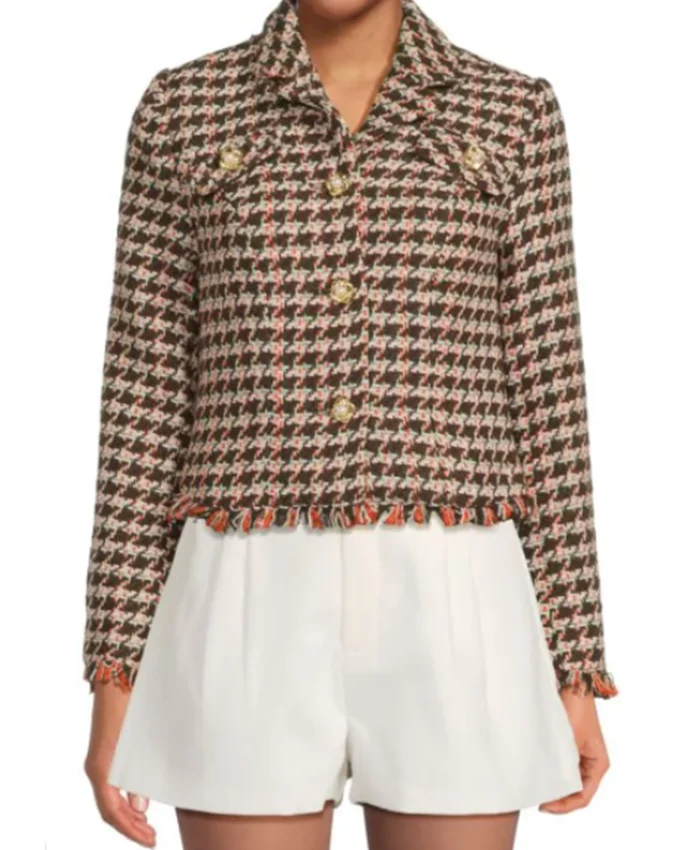 Katie Logan Bold and the Beautiful Houndstooth Tweed Jacket For Sale