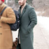 Kevin Jonas A Very Jonas Christmas Movie 2025 Green Wool Coat