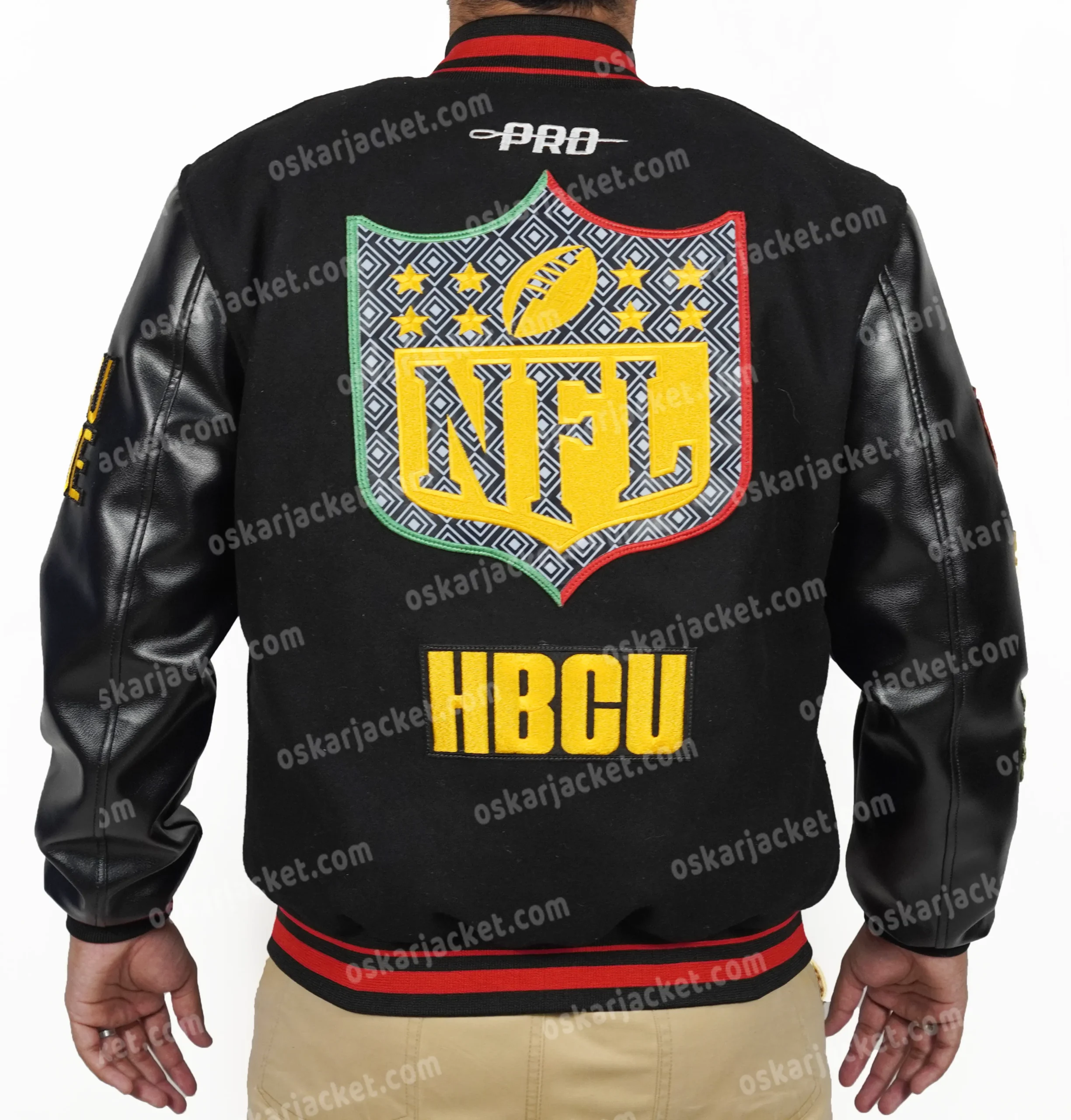 KhaDarel Hodge HBCU Black Varsity Jacket