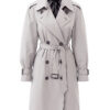 Kim Kardashian SpringSummer show Paris Fashion Week 2025 Grey Trench Coat
