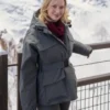 Laci J Mailey An Alpine Holiday Grey Hooded Jacket