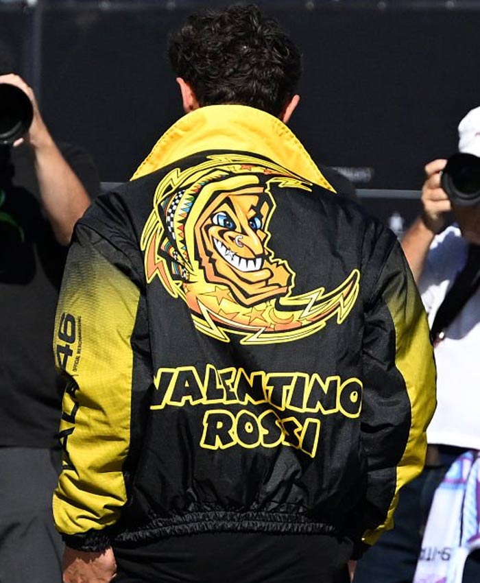 Lando Norris Valentino Rossi Sun and Moon Bomber Jacket