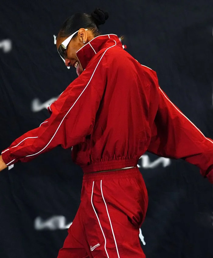 Las Vegas A’ja Wilson Red Track Bomber Jacket