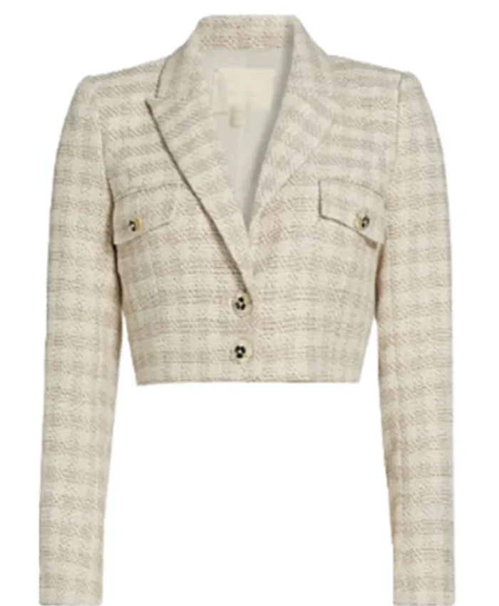 Law and Order Special Victims Unit Aimé Donna Kelly Cropped Tweed Blazer