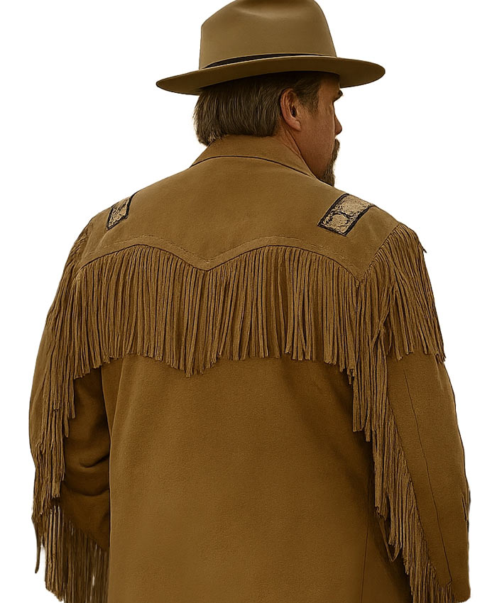 Lee Raybon The Lowdown Brown Suede Leather Fringe Jacket