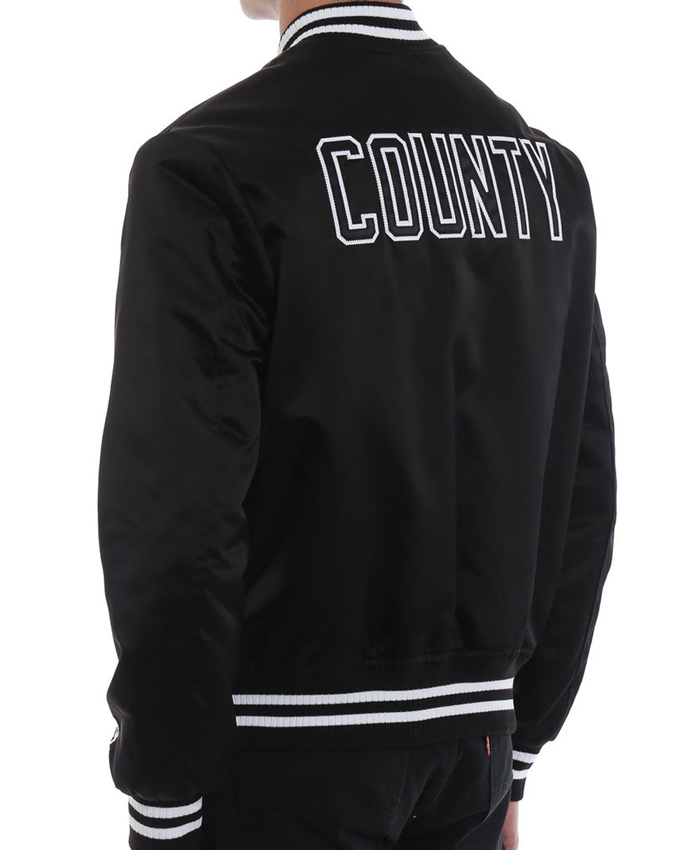 Los Angeles Dodgers County Black Varsity Bomber Jacket