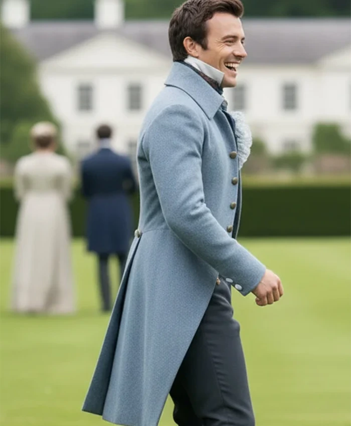 Luke Thompson Bridgerton S04 Blue Coat For Sale