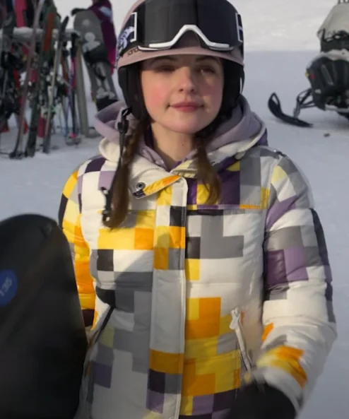 Madison MacIsaac My Secret Santa Mosaic Puffer Jacket