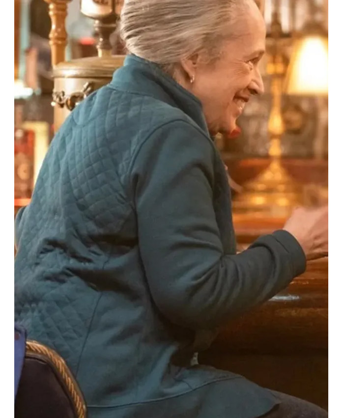 Matlock 2025 Kathy Bates Blue Quilted Jacket