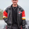 Matt Araiza Kansas City Chiefs Black Leather Jacket