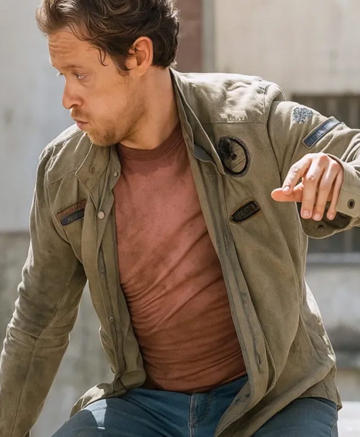 Max Atomic Series Alfie Allen Brown Suede Jacket