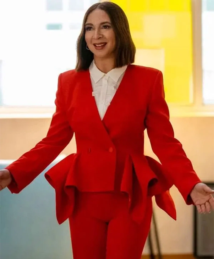 Maya Rudolph Loot S03 Red Peplum Blazer