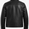 Men's Black Leather Trucker Jacket - Buy Now