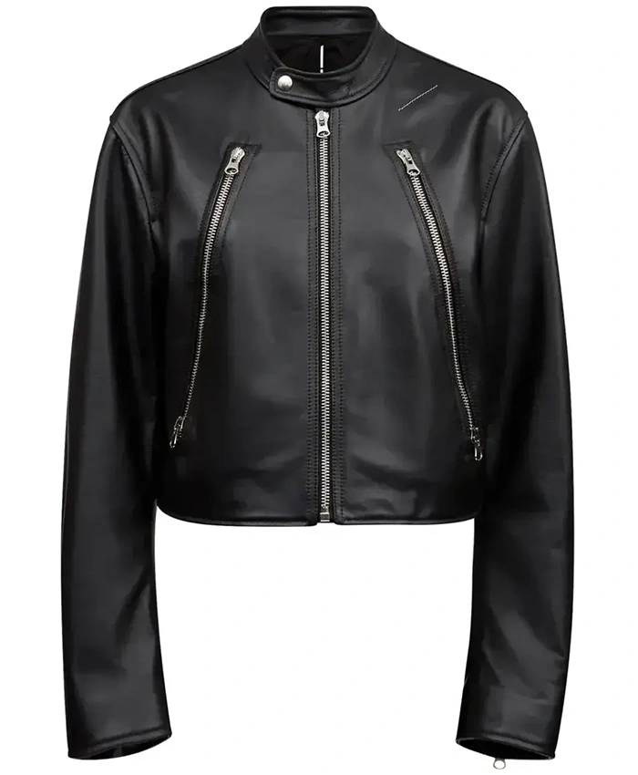 Michael Buble The Voice S28 Black Leather Jacket For Sale