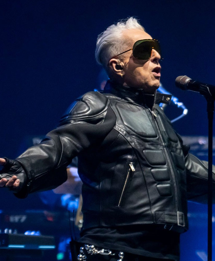 Milan Theater 2025 Singer Holly Johnson Black Leather Motorcycle Jacket
