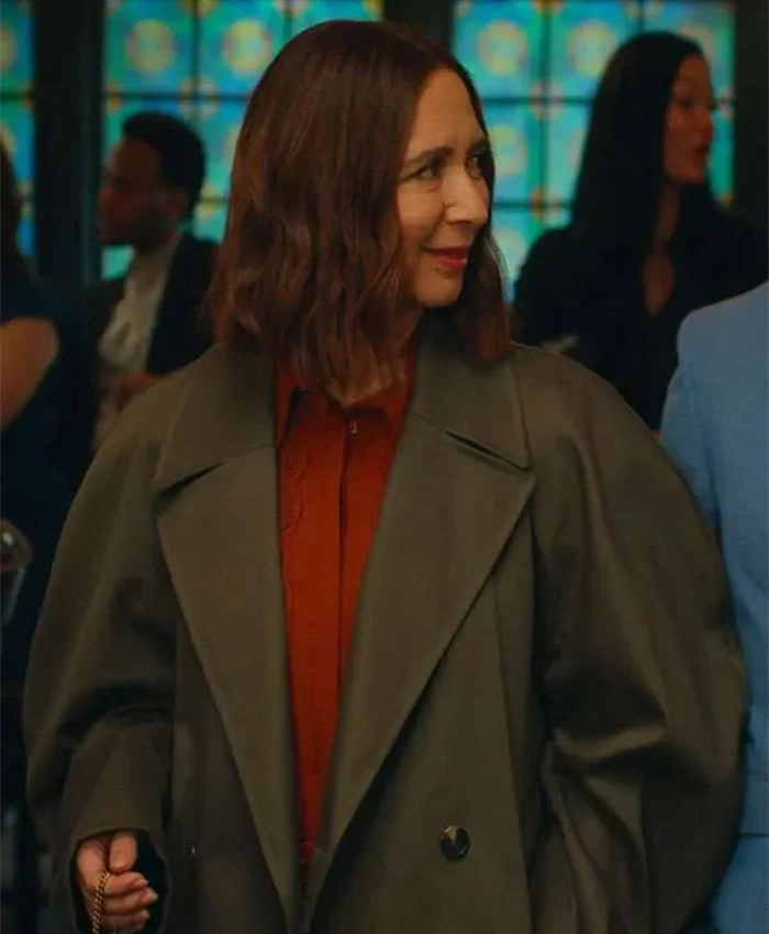 Molly Novak Loot S03 Green Long Coat For Sale