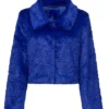 Morgan Gillory High Potential S02 Blue Fur Jacket For Sale