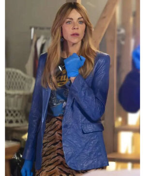 Morgan Gillory High Potential Tv Series S02 Blue Leather Blazer