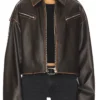 Morgan Nobody Wants This S02 Brown Leather Jacket For Sale