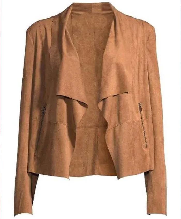 Murder in a Small Town Camryn Manheim Brown Suede Leather Jacket