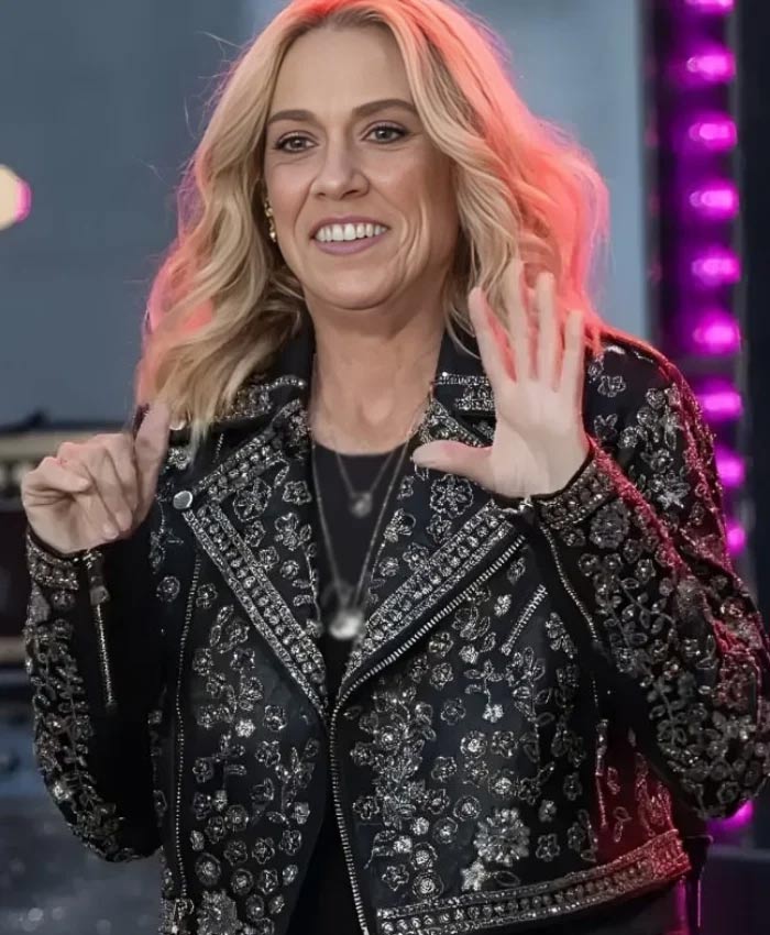 NBC Today Sheryl Crow Black Floral Jacket