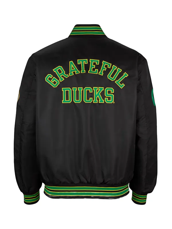 NCAA Dan Lanning Oregon Ducks Black Satin Jacket