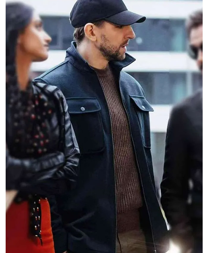 NCIS Tony and Ziva Maximilian Osinski Blue Wool Jacket