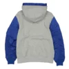 NY Mets Heather Grey and Blue M-1 Bomber hooded jacket