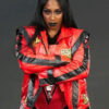 Naomi Proceed With Caution Red Leather Jacket