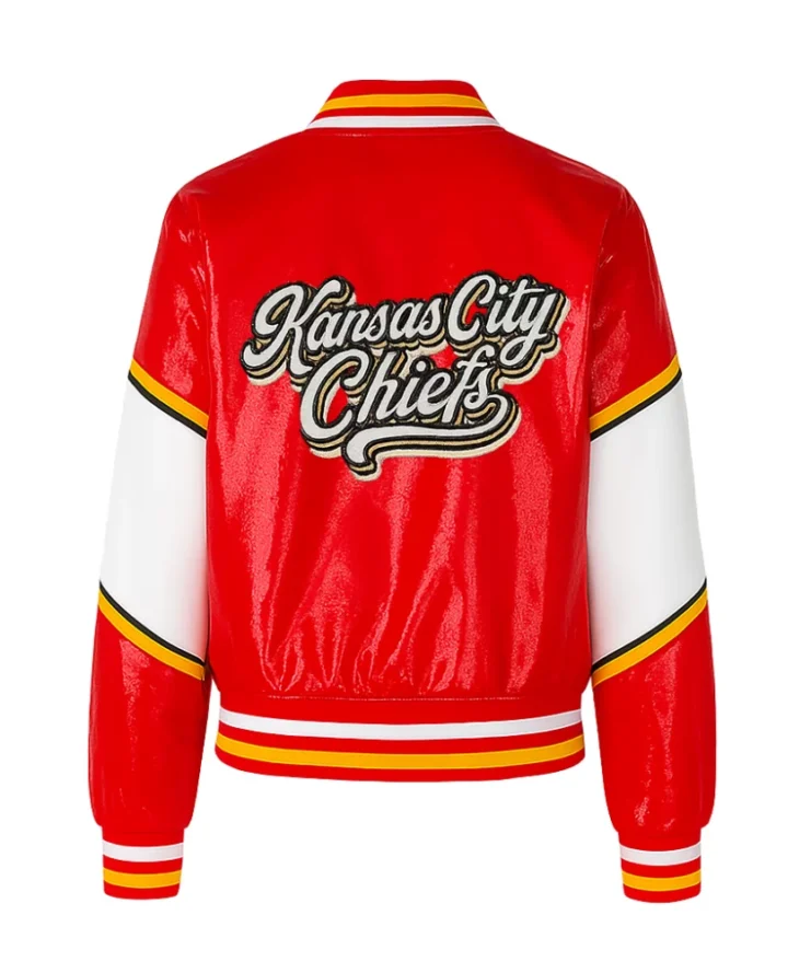 Neyan Babani Kansas City Chiefs 2025 Red Sequin Varsity Jacket