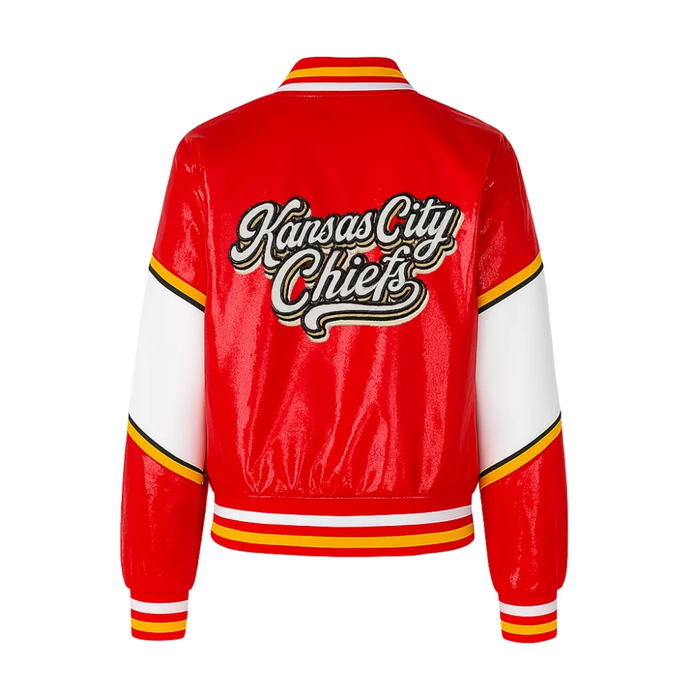 Neyan Babani Kansas City Chiefs 2025 Red Sequin Varsity Jacket