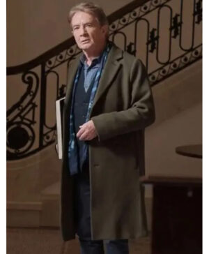 Only Murders in the Building Oliver Putnam Green Wool Coat