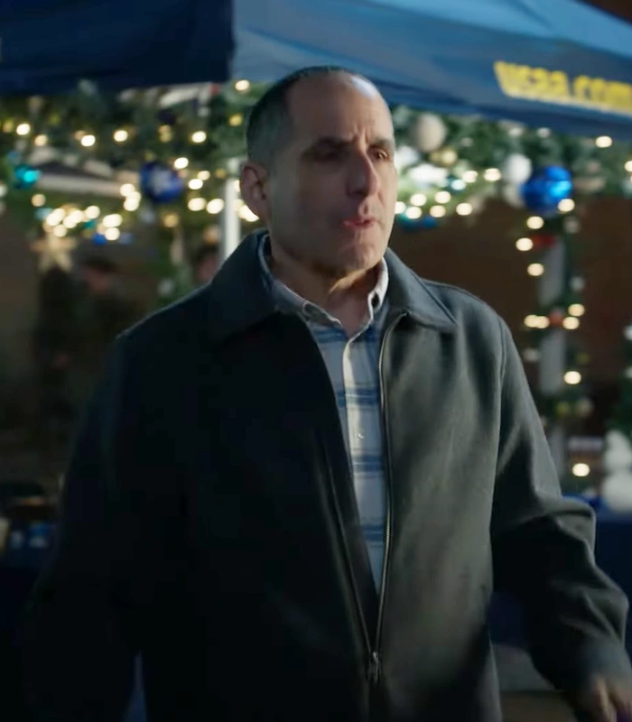 Peter Jacobson Christmas on Duty Grey Jacket
