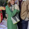 Rachael Leigh Cook Tis the Season to be Merry Green Wool Coat For Sale