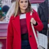 Rachael Leigh Cook Tis the Season to be Merry Red Wool Coat For Sale