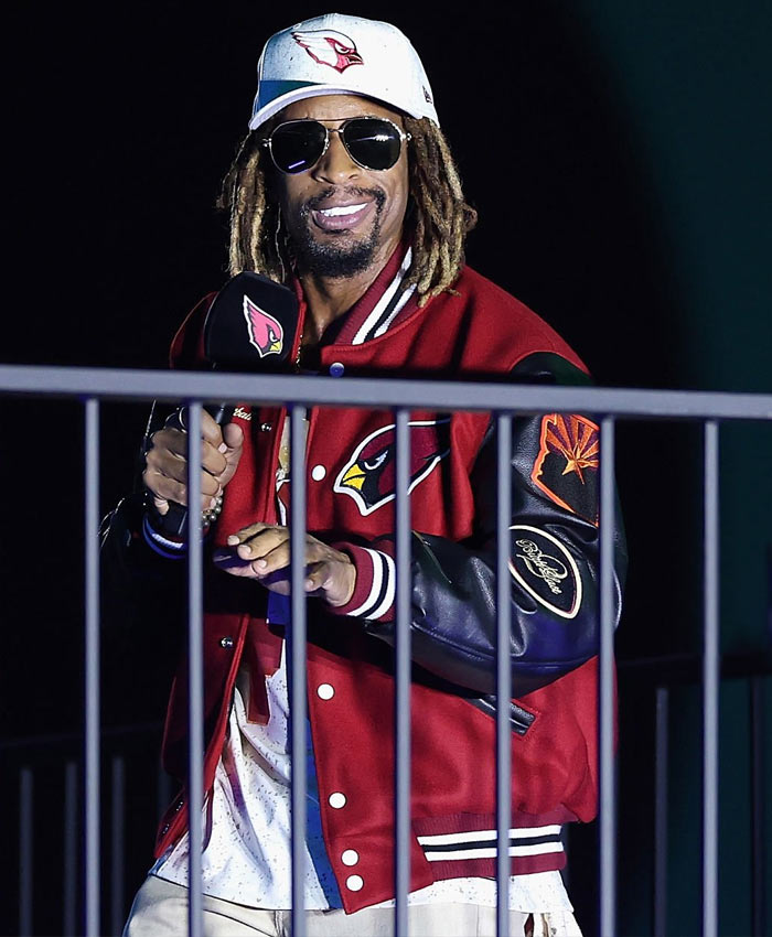 Rapper Lil Jon 2025 Red and Black Varsity Jacket