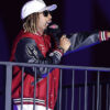 Rapper Lil Jon Halftime Show Red and Black Varsity Jacket