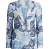 Reasonable Doubt Brandee Evans Blue Breann Floral Printed Blazer