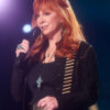 Reba McEntire Black Suede Leather Fringe Jacket