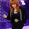 Reba McEntire The Battles Premiere Black Suede Leather Fringe Jacket